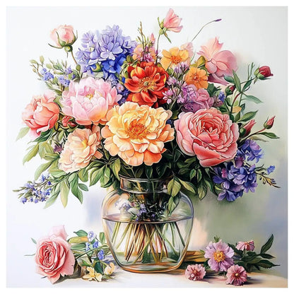 CraftHoop Vintage Floral Vase Cross Stitch Kit