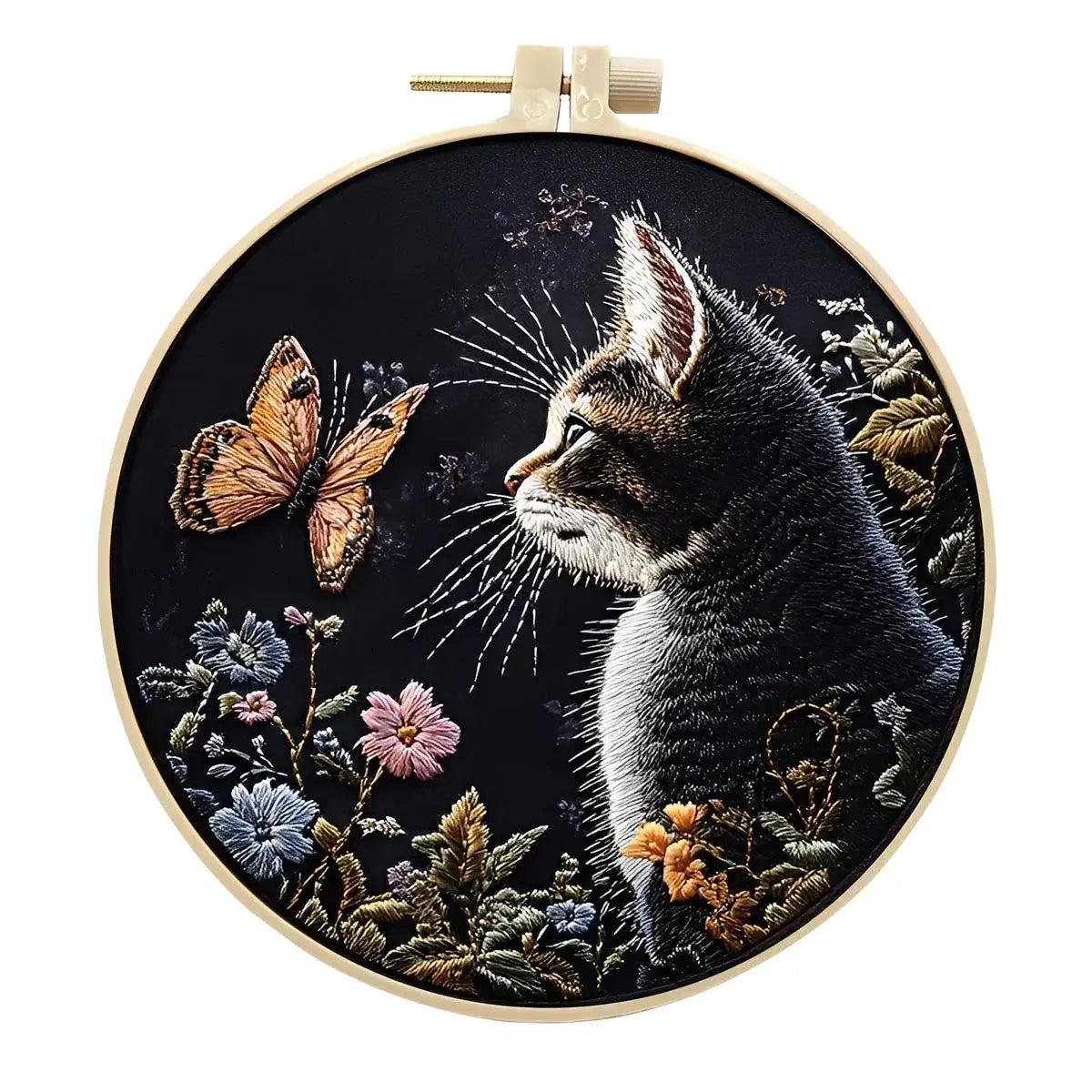 CraftHoop Cat Charm Embroidery Kit