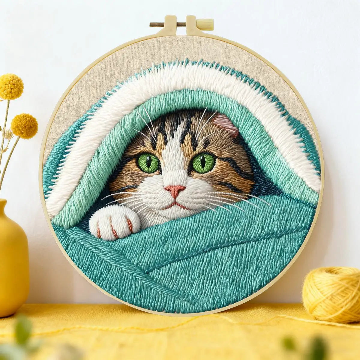 CraftHoop Playful Cats Embroidery Kit