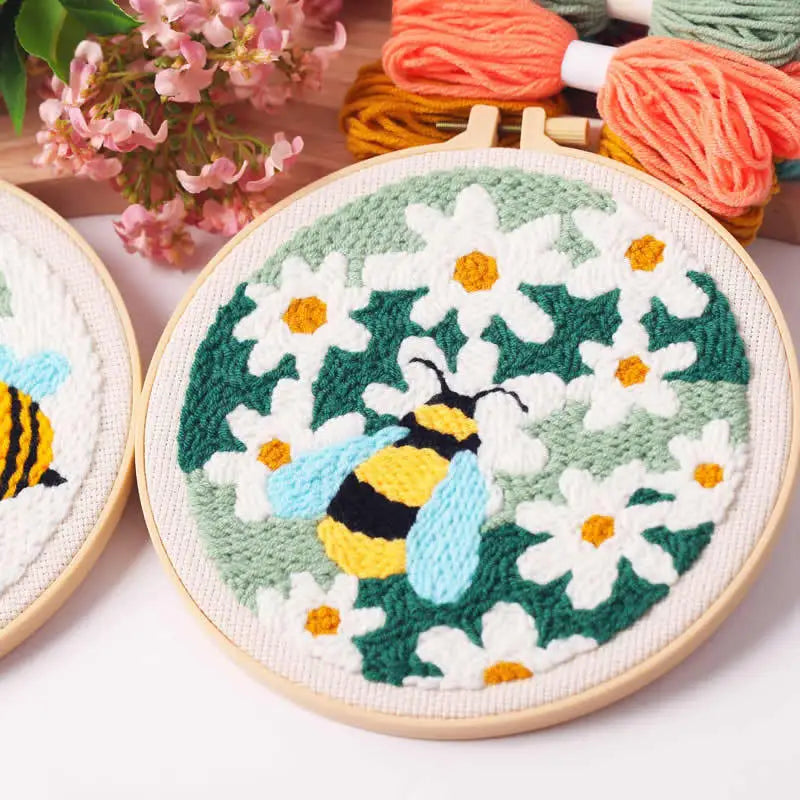 CraftHoop Bee & Butterfly Punch Needle Kit