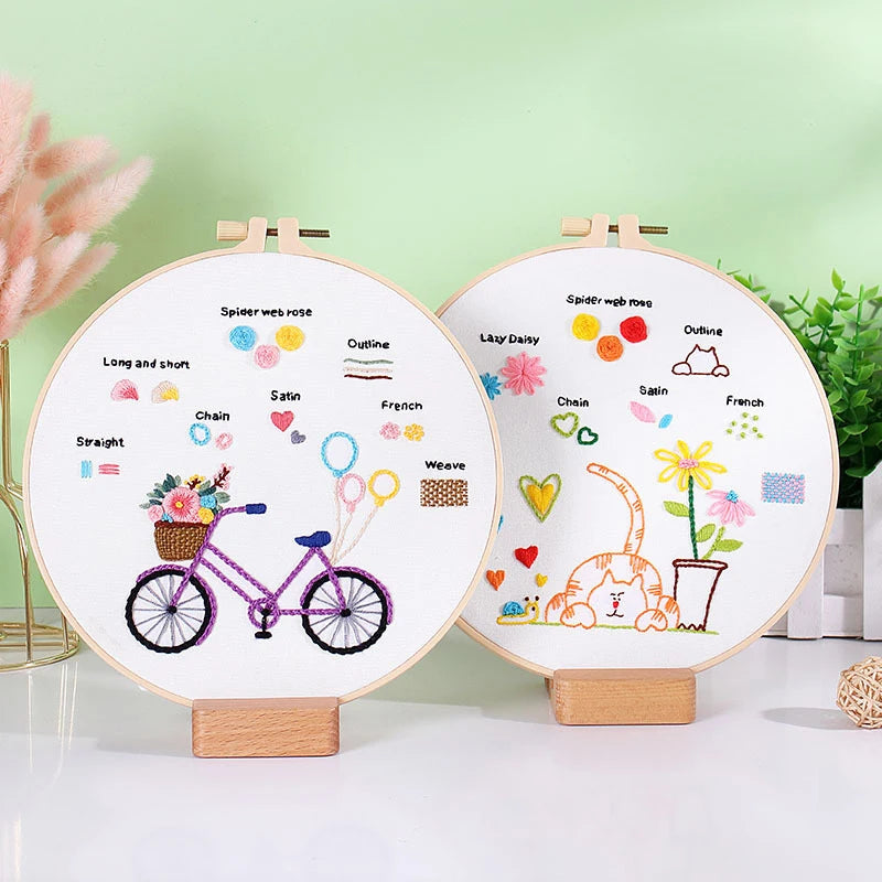 CraftHoop 3-Piece Fun Beginner Embroidery Set for Kids