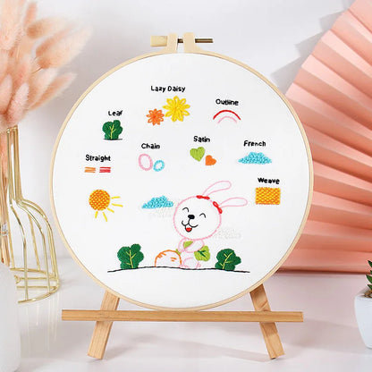 CraftHoop 3-Piece Fun Beginner Embroidery Set for Kids