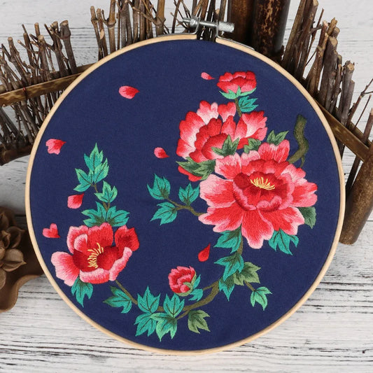 CraftHoop Floral Symphony Embroidery Kit