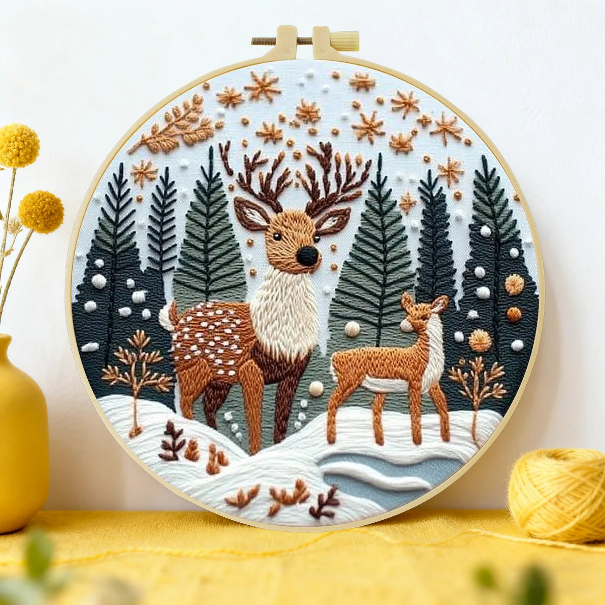 CraftHoop Deer Harmony Embroidery Kit