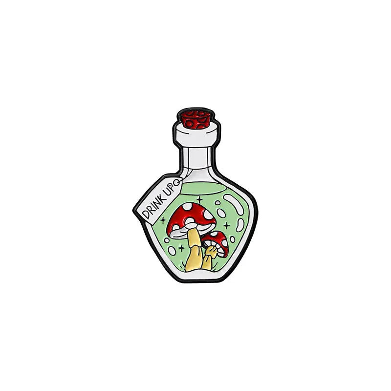 CraftHoop Magic Mushroom Bottle Pins