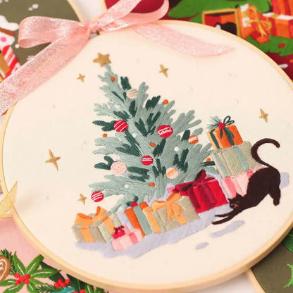 CraftHoop Christmas Cheer Embroidery Kit