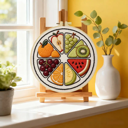 CraftHoop Summer Fruits Embroidery Kit