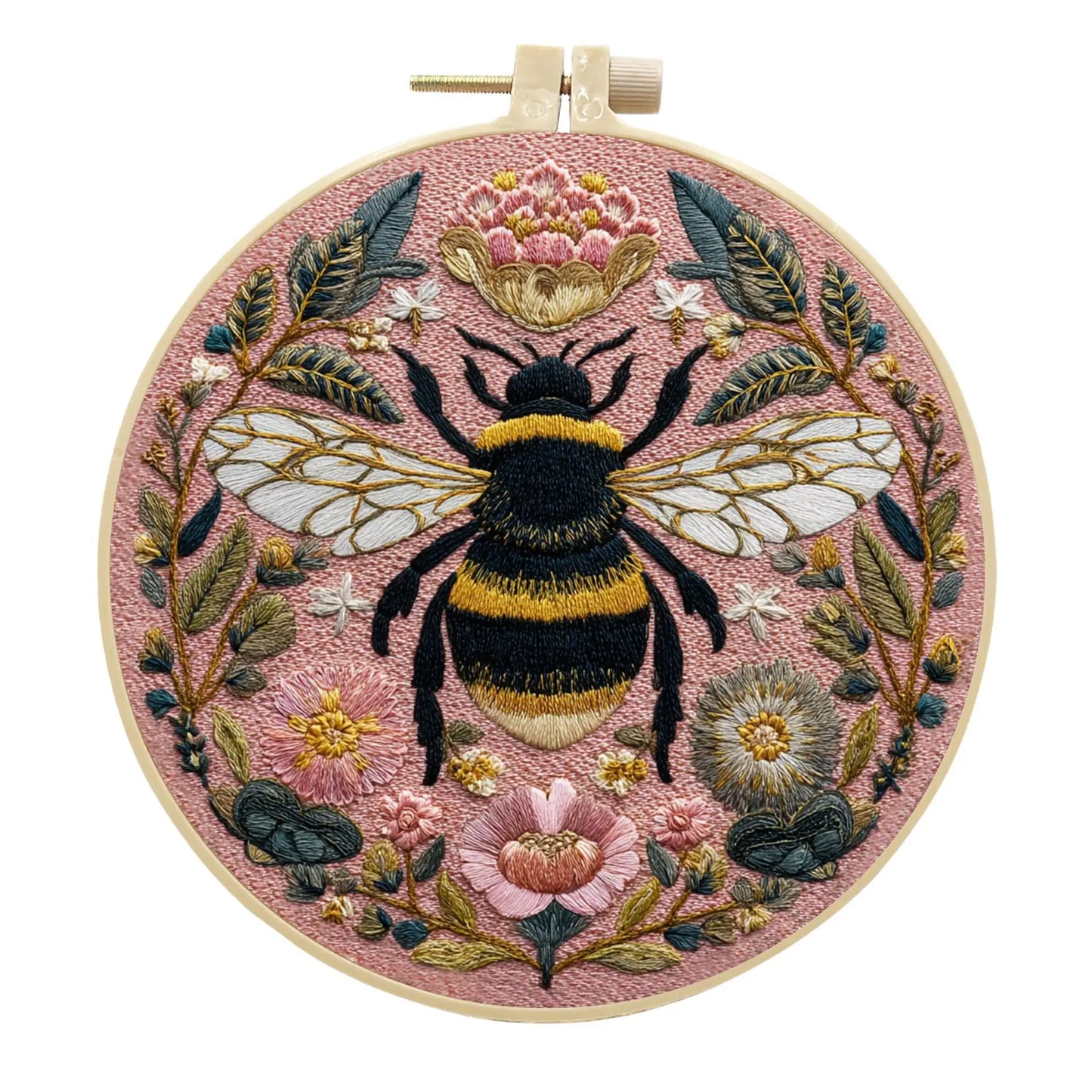 CraftHoop Blooming Bee Embroidery Kit