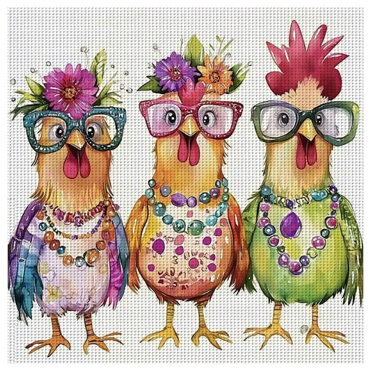 CraftHoop Funny Chickens Cross Stitch Kit