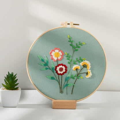 CraftHoop Wildflower Elegance Embroidery Kit