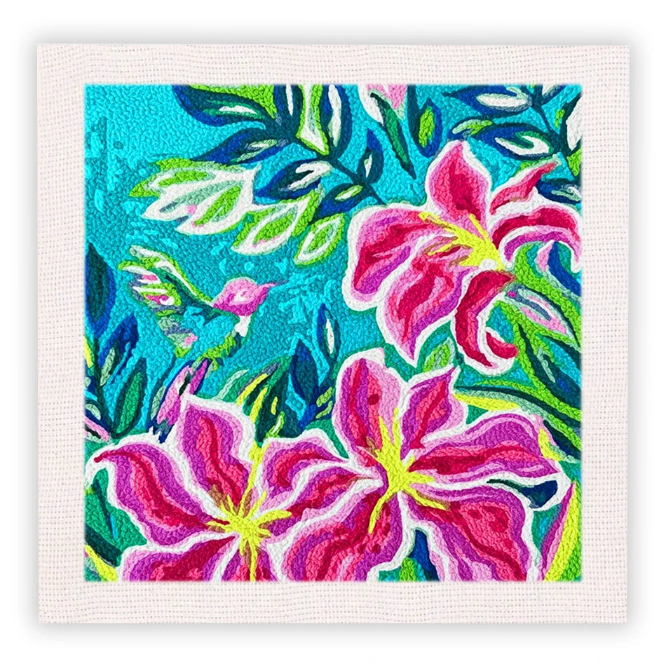 CraftHoop Colorful Bloom Punch Needle Kit
