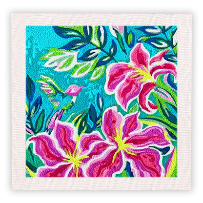 CraftHoop Colorful Bloom Punch Needle Kit