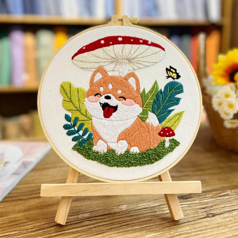 CraftHoop Corgi Joy Embroidery Kit