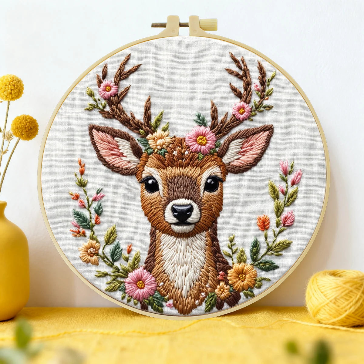 CraftHoop Deer Harmony Embroidery Kit