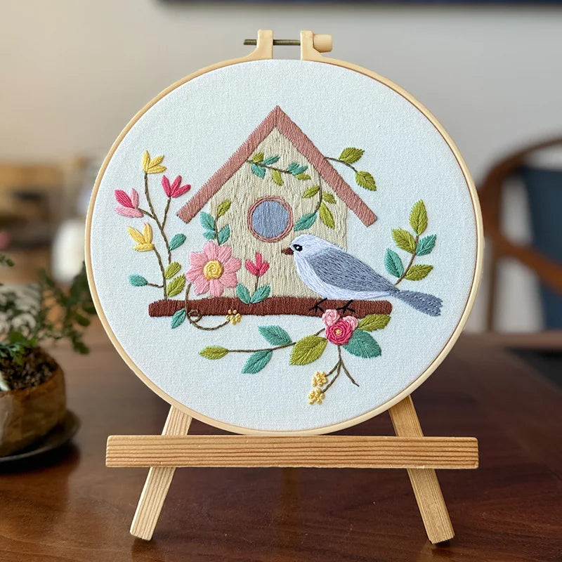 CraftHoop Birdhouse Garden Embroidery Kit