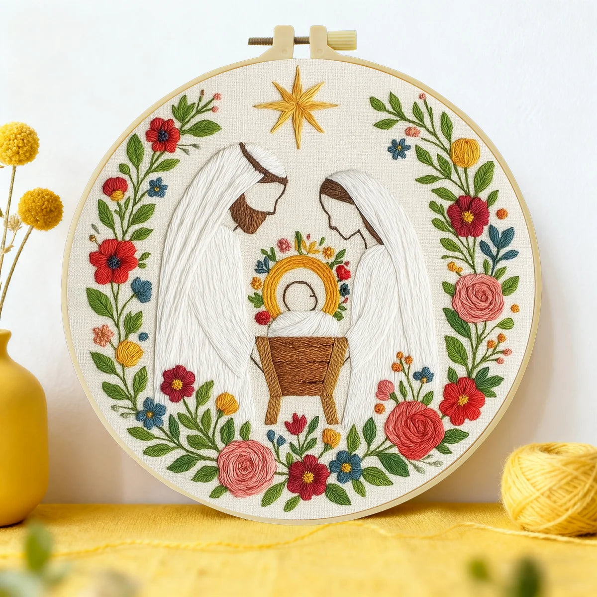 CraftHoop Sacred Nativity Embroidery Kits