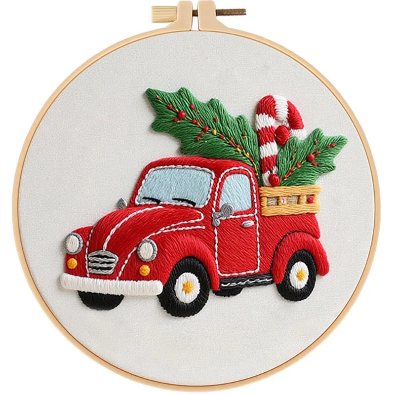 CraftHoop 3-Set Winter Joy Embroidery Kit