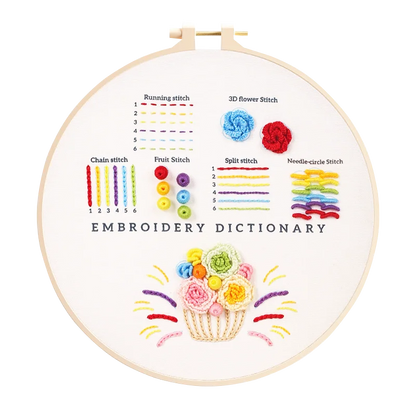 CraftHoop 3-Piece Embroidery Dictionary for Kids & Beginners