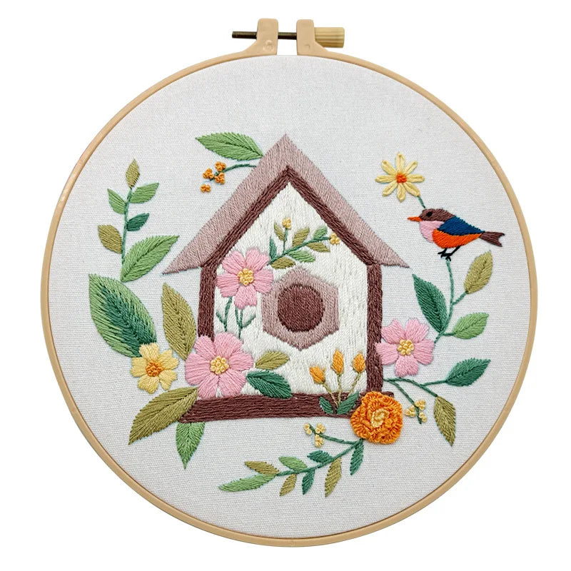 CraftHoop Birdhouse Garden Embroidery Kit