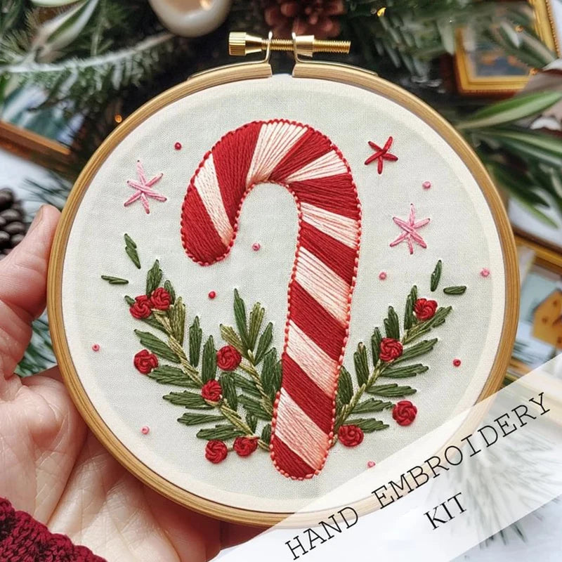 CraftHoop 4-Piece Cozy Christmas Embroidery Kit
