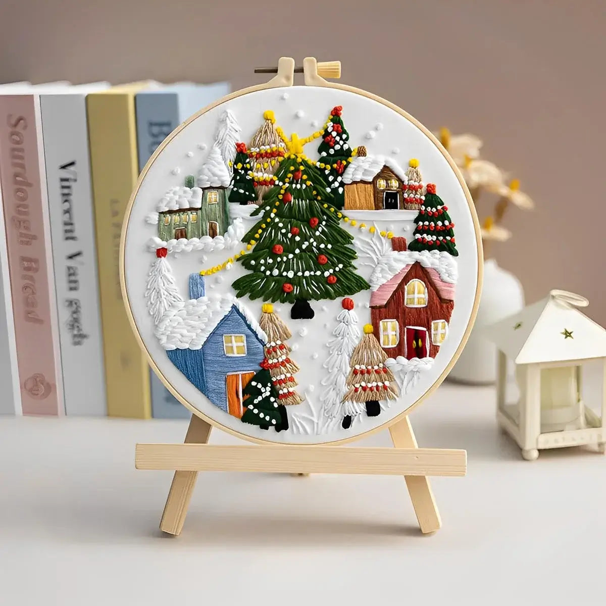 CraftHoop Winter Village Embroidery Kit
