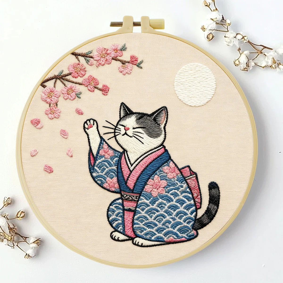 CraftHoop Japanese Cats Embroidery Kits