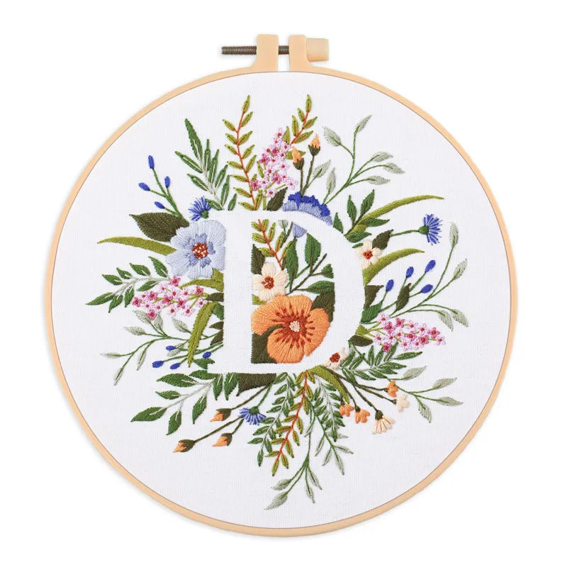 CraftHoop Alphabet Garden Embroidery Kit