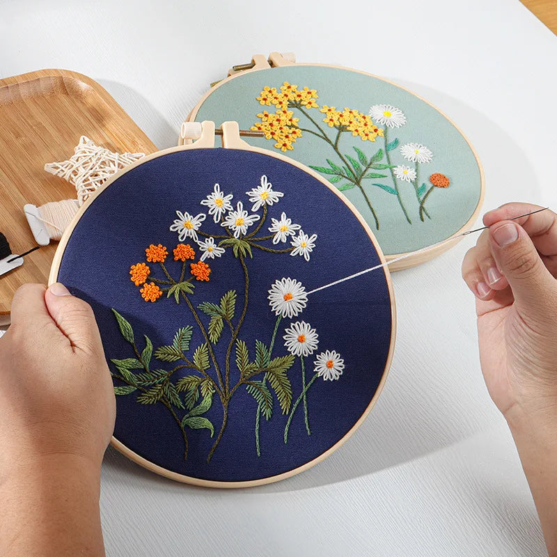 CraftHoop Wildflower Elegance Embroidery Kit