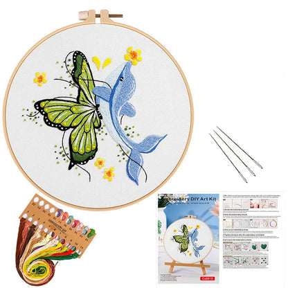 CraftHoop Whales & Dolphins Embroidery Kit