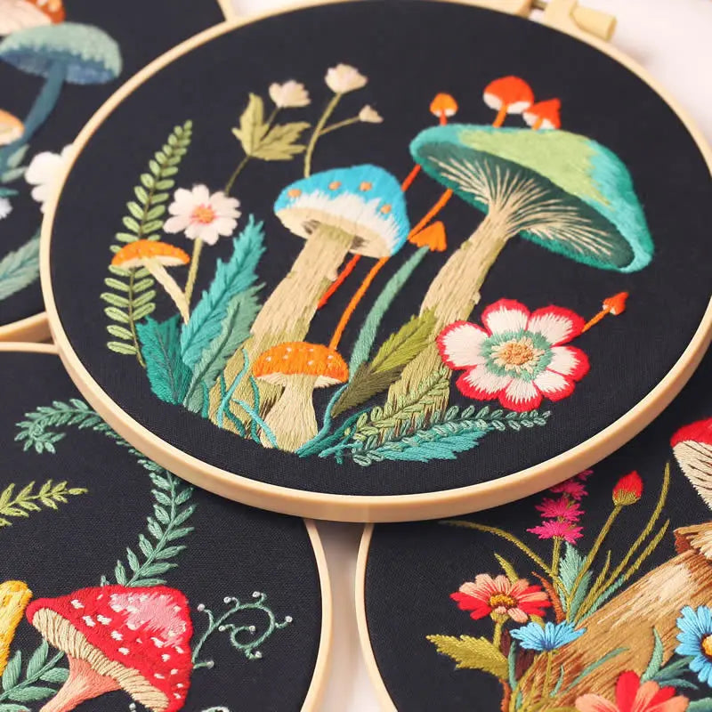 CraftHoop Mushroom Meadow Embroidery Kit