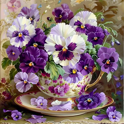 CraftHoop Vintage Floral Vase Cross Stitch Kit