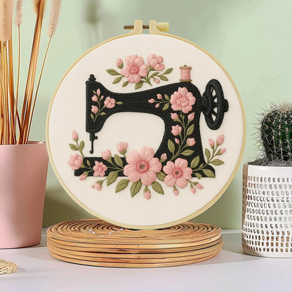 CraftHoop Vintage Sewing Machine Embroidery Kit