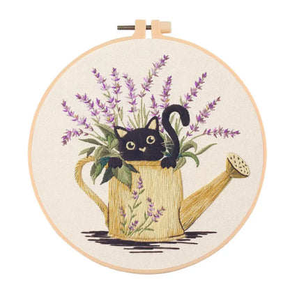 CraftHoop Blooming Cats Embroidery Kit