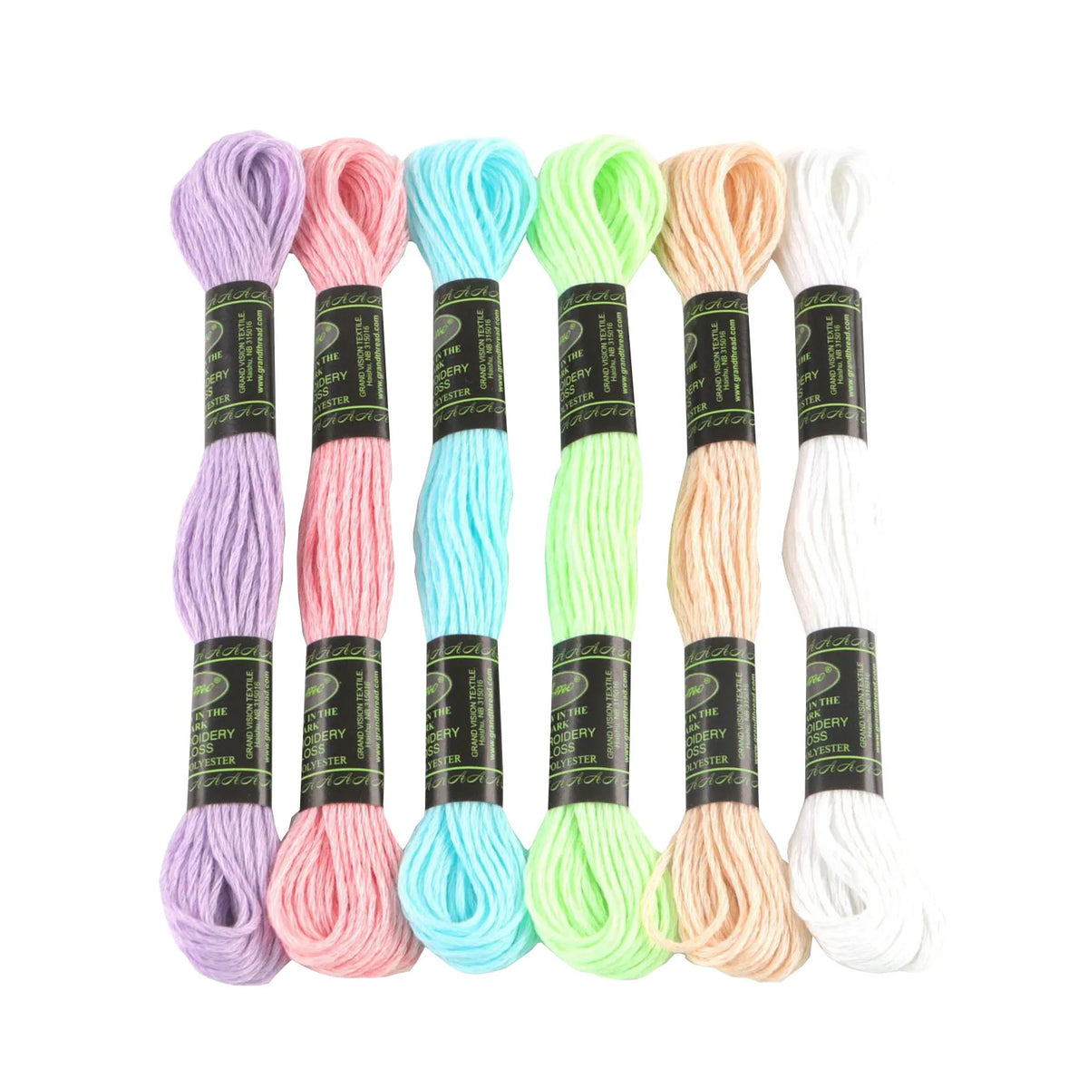 CraftHoop Glow-in-the-Dark Embroidery Thread Set