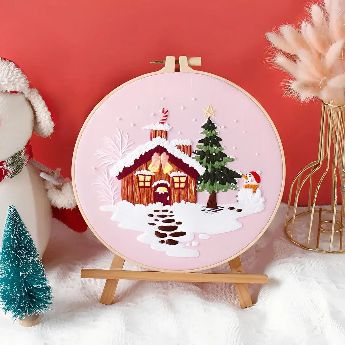 CraftHoop Peaceful Christmas Embroidery Kit
