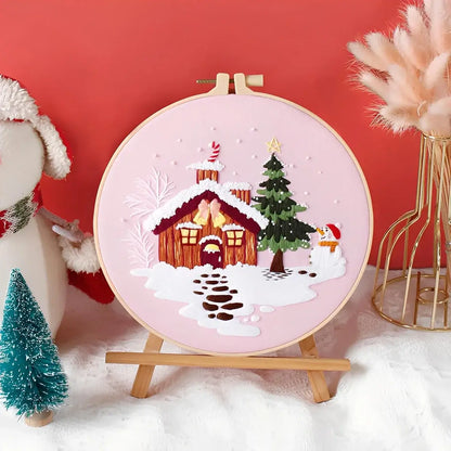 CraftHoop Peaceful Christmas Embroidery Kit