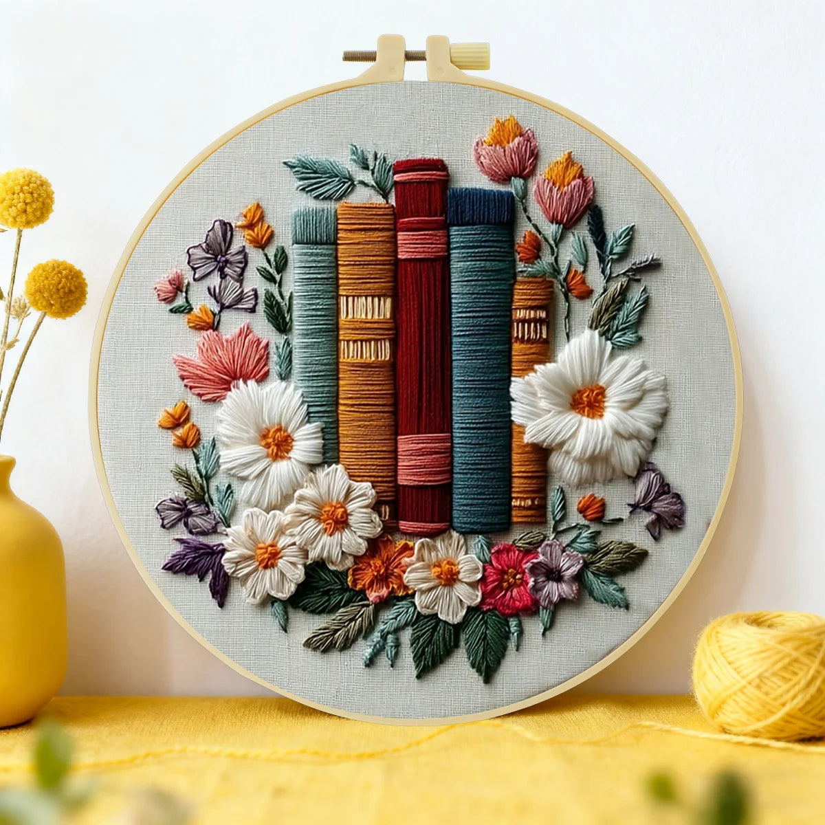 CraftHoop Cozy Books Embroidery Kits