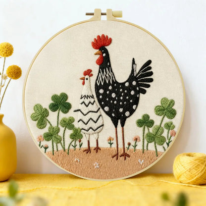 CraftHoop Happy Hens Embroidery Kit