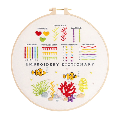 CraftHoop 3-Piece Embroidery Dictionary for Kids & Beginners