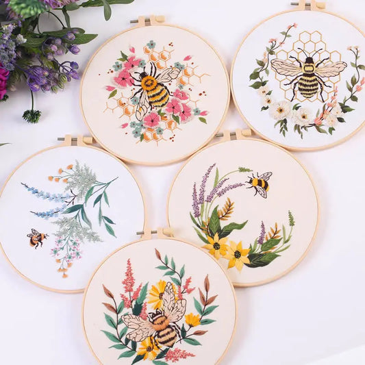 CraftHoop Bee & Bloom Embroidery Kit
