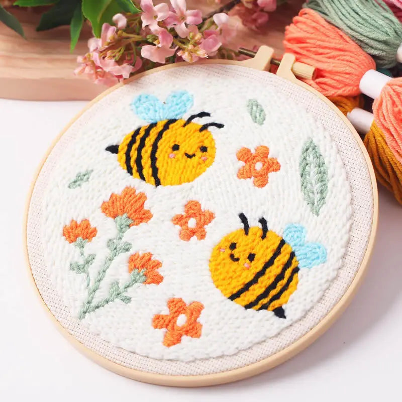 CraftHoop Bee & Butterfly Punch Needle Kit