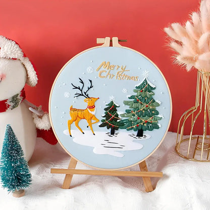 CraftHoop Peaceful Christmas Embroidery Kit