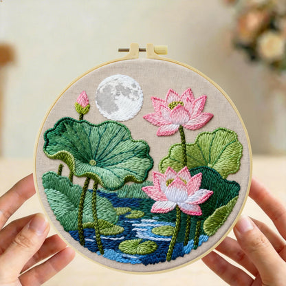 CraftHoop Lily & Lotus Embroidery Kit