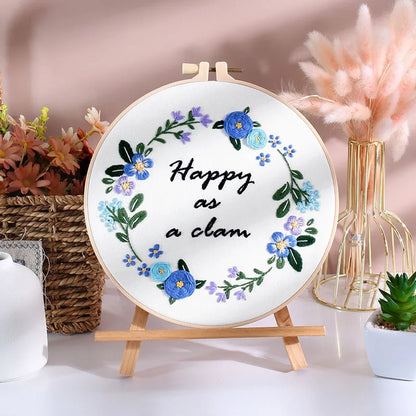 CraftHoop Inspirational Floral Embroidery Kit