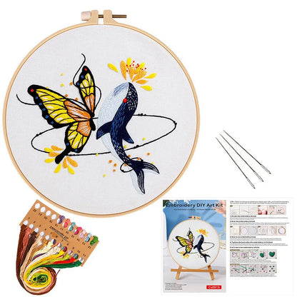 CraftHoop Whales & Dolphins Embroidery Kit