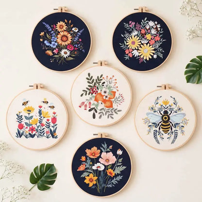 CraftHoop Bloom & Bee Embroidery Kit
