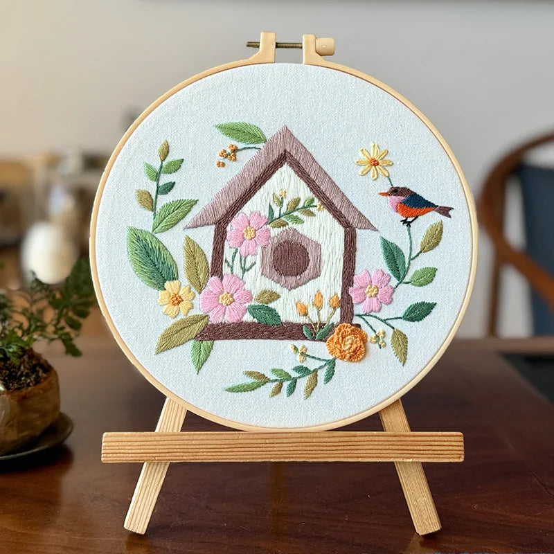 CraftHoop Birdhouse Garden Embroidery Kit