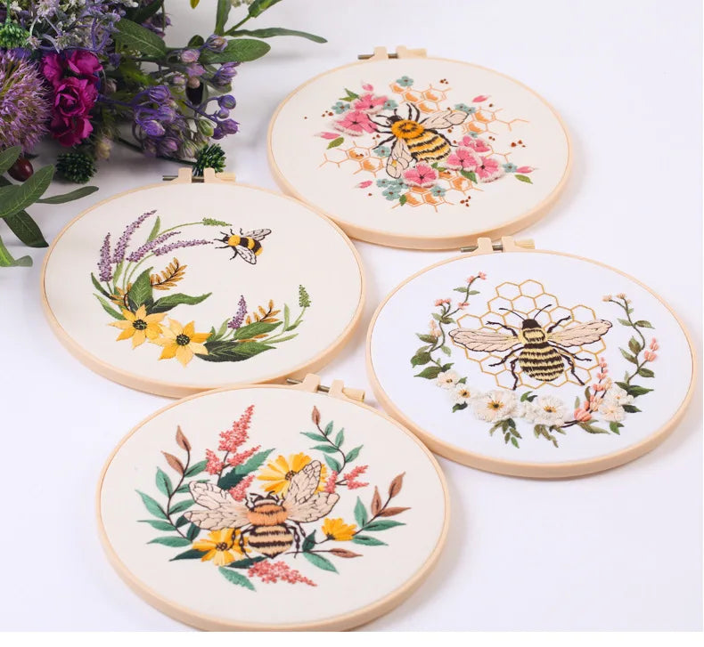 CraftHoop Bee & Bloom Embroidery Kit