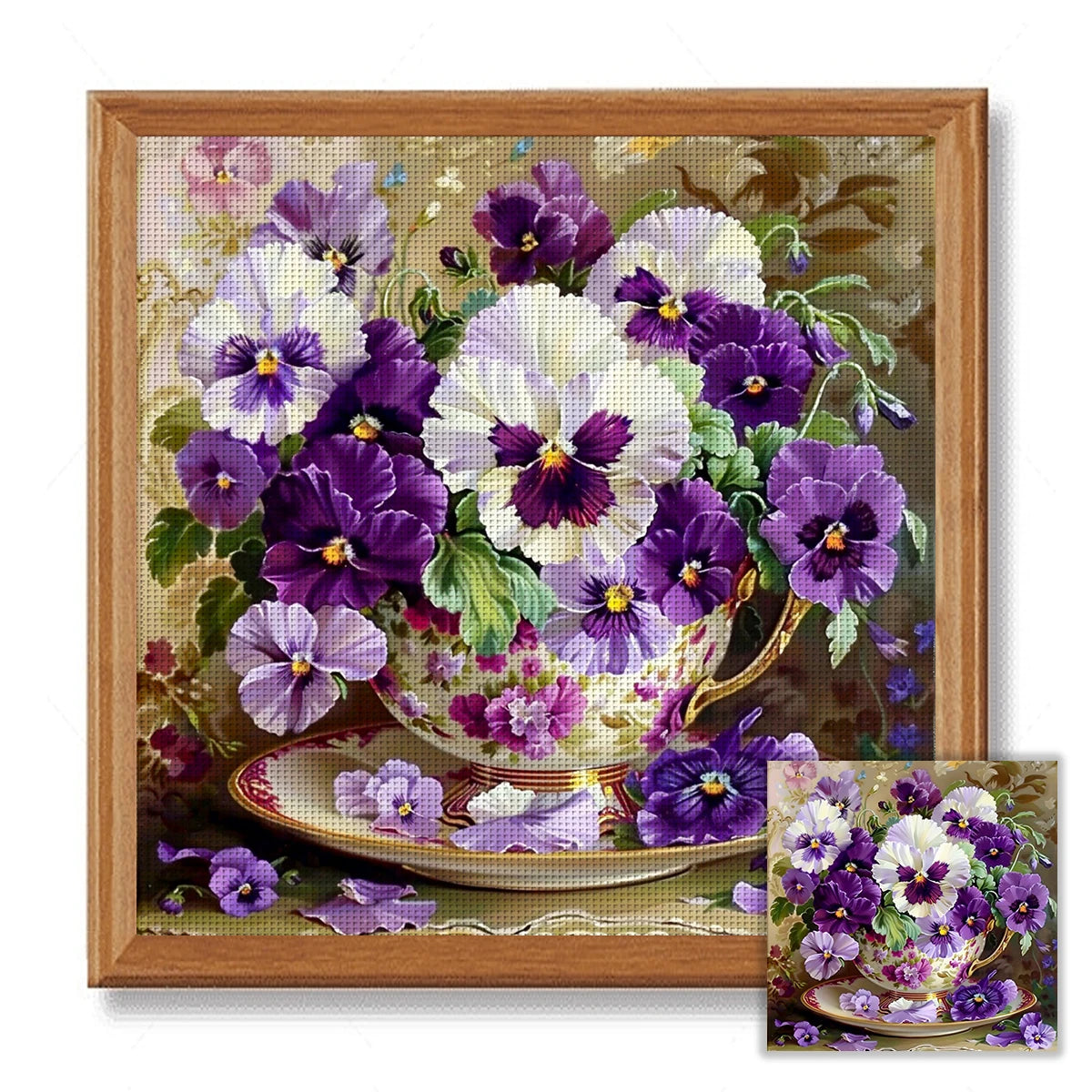 CraftHoop Vintage Floral Vase Cross Stitch Kit