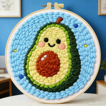 CraftHoop Happy Avocado Punch Needle Kit